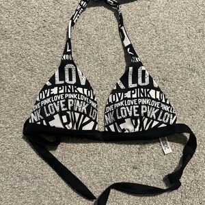 Victoria's Secret PINK Black and White Bikini Top